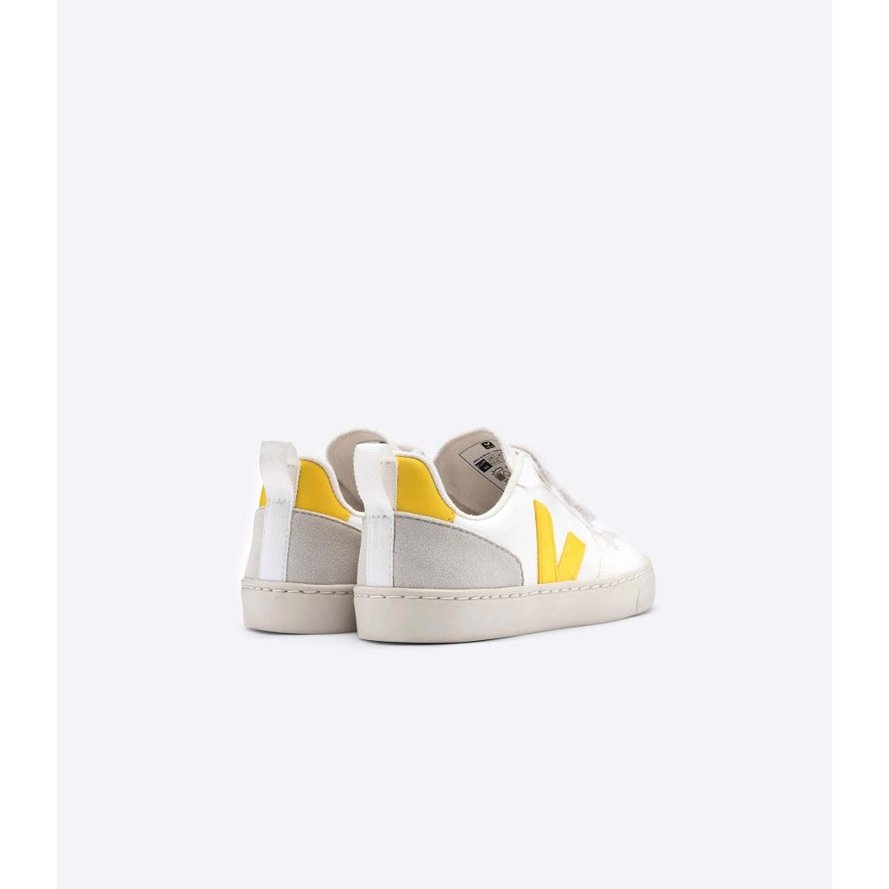 Veja V-10 STRAPS CWL Schoenen Kinderen White/Orange | BE 802JPQ